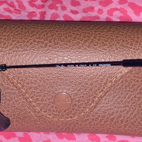 Pre-loved Ray-Ban RB3025 Aviator Gradient Polarized Large Glasses 👓 with case - Picture 3 of 14